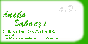 aniko daboczi business card